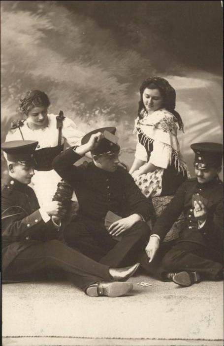 Kartenspiel-Postkarte Soldaten