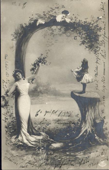 Buchstabenkarte G Frau Kinder