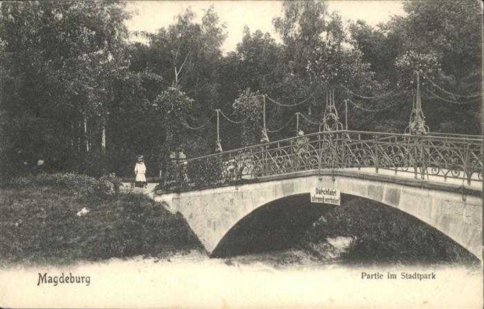 MAGDEBURG  CITY Stadtpark Bruecke