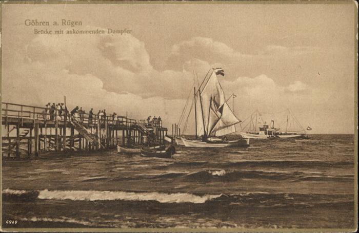 Goehren Ruegen Brücke Schiff