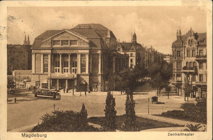 MAGDEBURG CITY Zentraltheater Strassenbahn