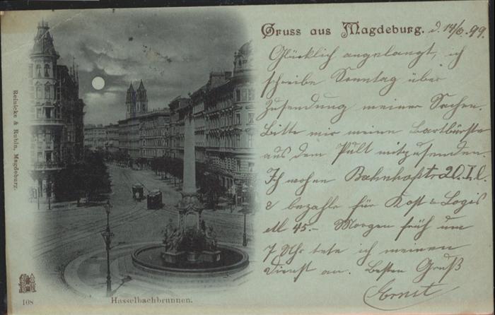 MAGDEBURG  CITY Hasselbachbrunnen Strassenbahn