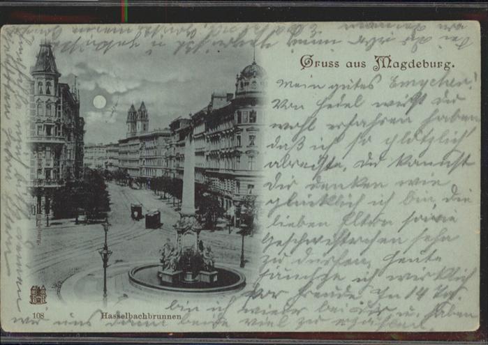 MAGDEBURG  CITY Hasselbachbrunnen Strassenbahn
