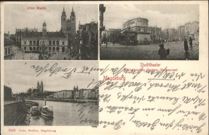 Magdeburg Stadttheater Garten Restaurant