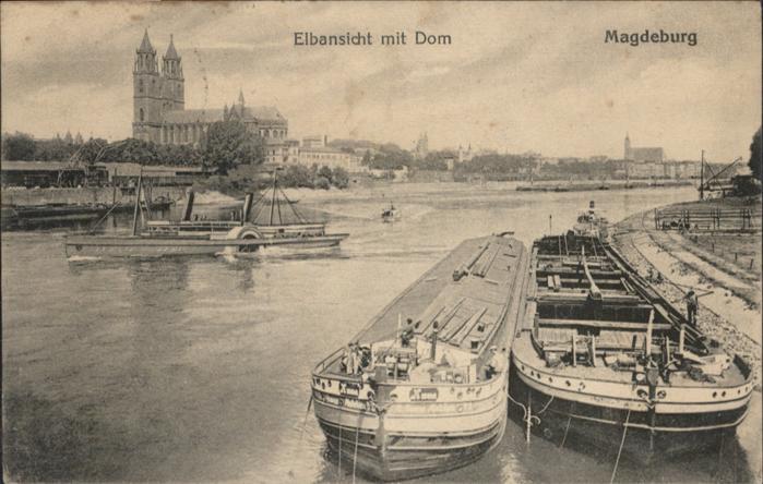 MAGDEBURG CITY Elbe Dom Schiff