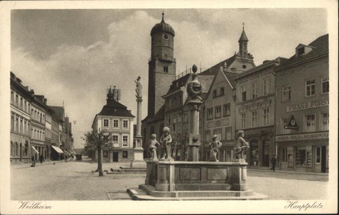 Weilheim Hauptplatz Brunnen