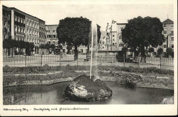 Tittmoning Salzach Stadtplatz Springbrunnen
