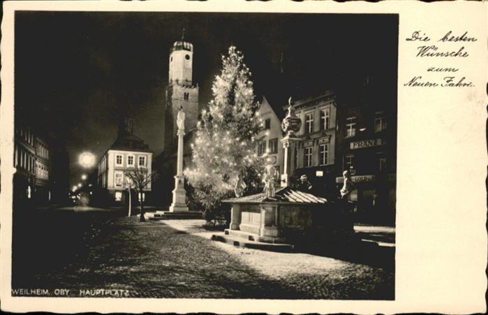 Weilheim Oberbayern Hauptplatz Neu Jahr