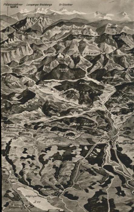 Traunstein Oberbayern Fliegeraufnahme