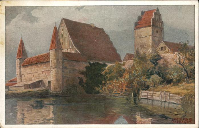 Dinkelsbuehl Wasserburg Künstler Hans Schulze
