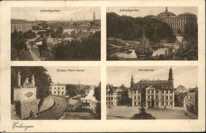 ERLANGEN Bayern Marktplatz Schlossgarten Donau Main Kanal