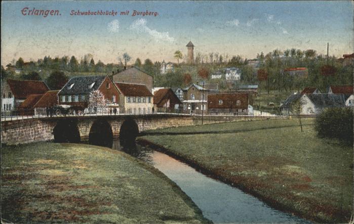 ERLANGEN Bayern Schwabachbruecke Burgberg