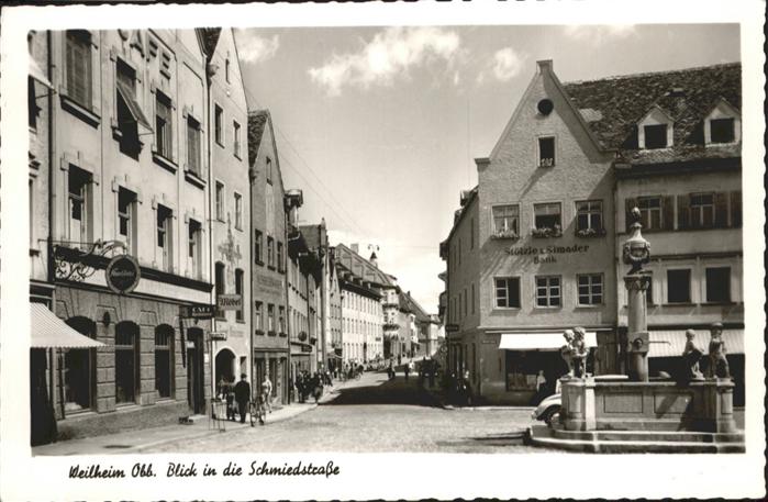 Weilheim Oberbayern Schmiedstrasse Brunnen