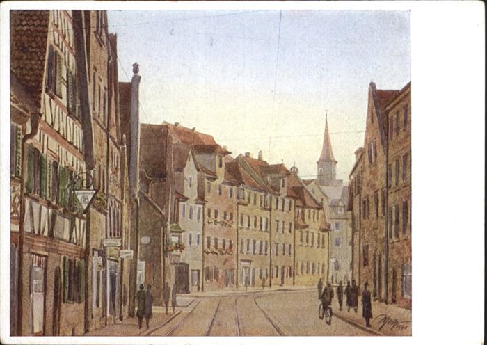 Fuerth Bayern Untere Königstrasse Künstler Hans Schmi