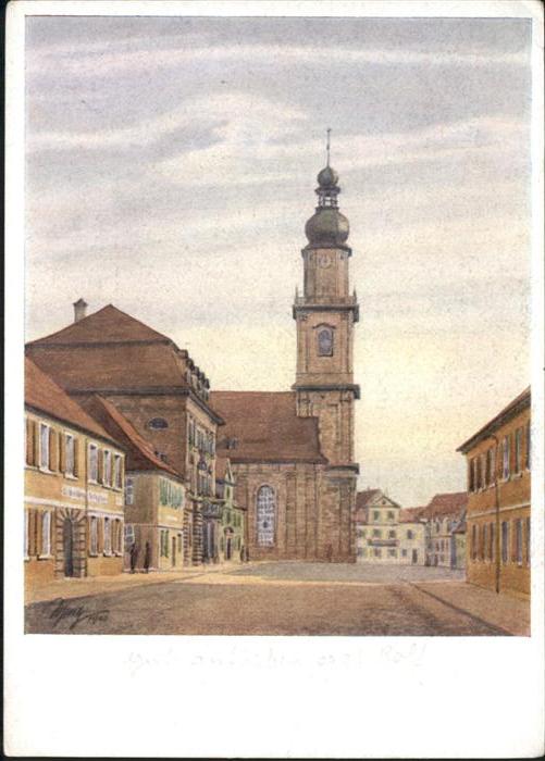 ERLANGEN Bayern Rathaus Kirche Kuenstler Hans Schmitz