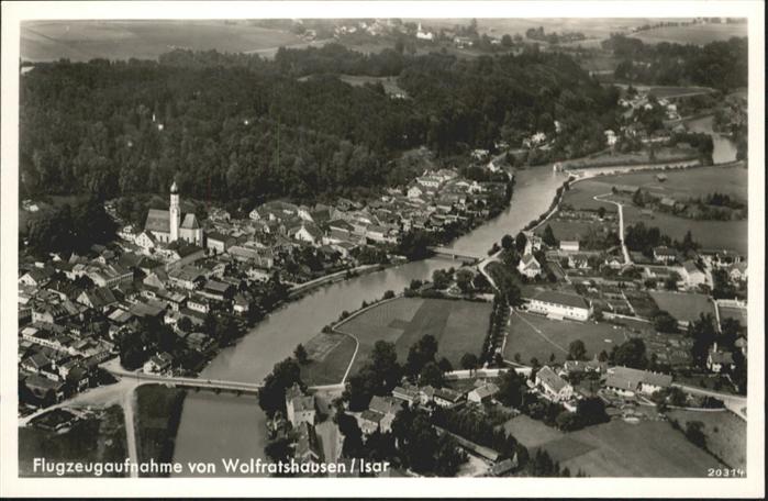 Wolfratshausen Fliegeraufnahme Brücke