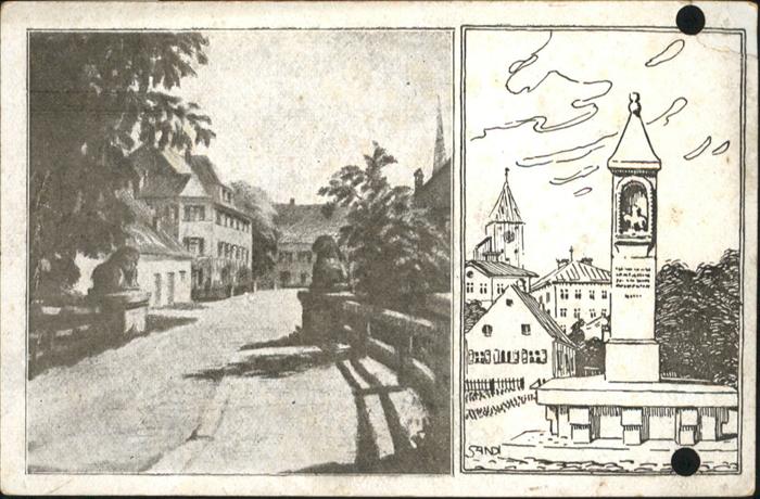 Gmuend Kaernten Löwenbrücke Kriegerdenkmal, Löwenbrunne