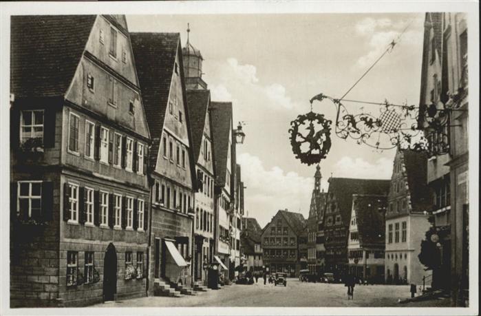 Dinkelsbuehl Rothenburgerstraße mit Greifenschild
