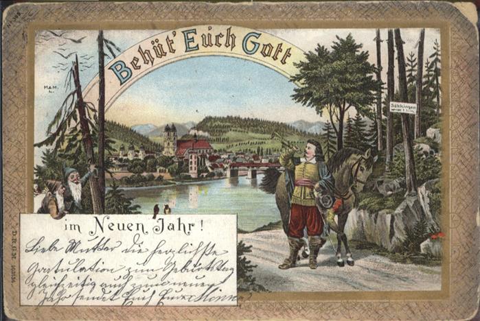 Bad Saeckingen Neujahrskarte 1998/99