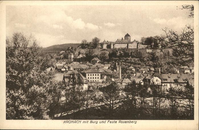Kronach Oberfranken Burg Feste Rosenberg