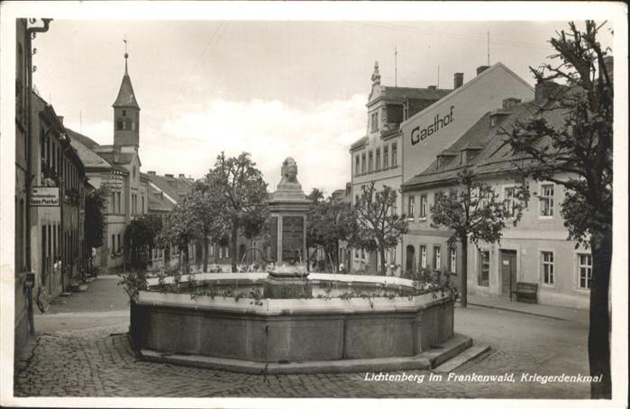 Lichtenberg Oberfranken Krieger Denkmal Brunnen