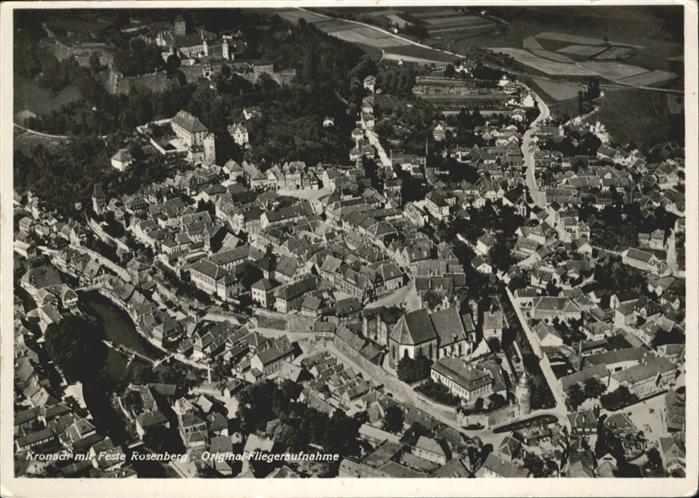 Kronach Oberfranken Feste Rosenberg Fliegeraufnahme