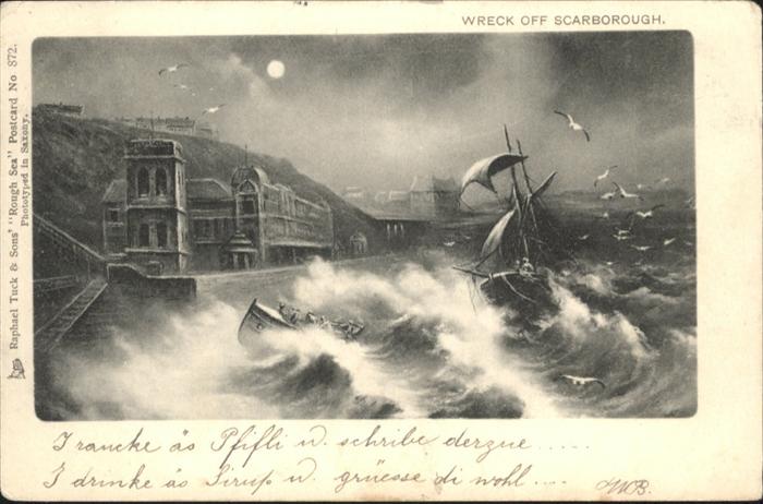 Scarborough UK Wreck Schiff Sturm