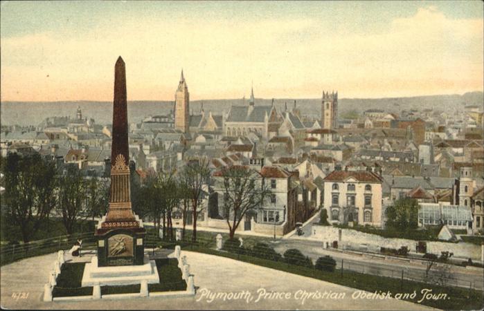 Plymouth  UK South West Prince Christian Obelisk Town