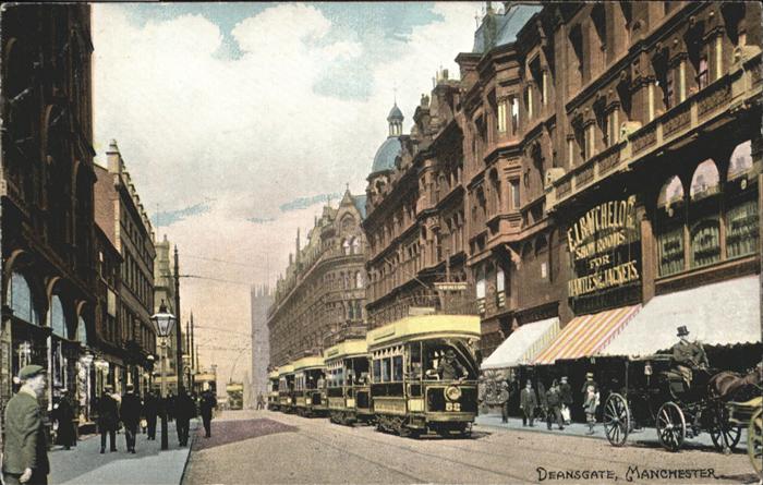 Manchester Deansgate Strassenbahn Kutsche