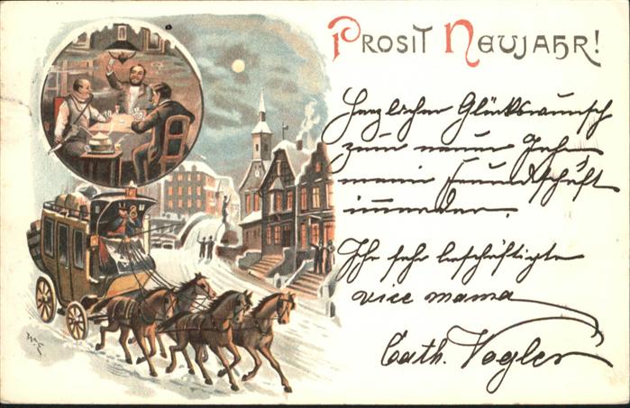 Postkutsche Neujahr