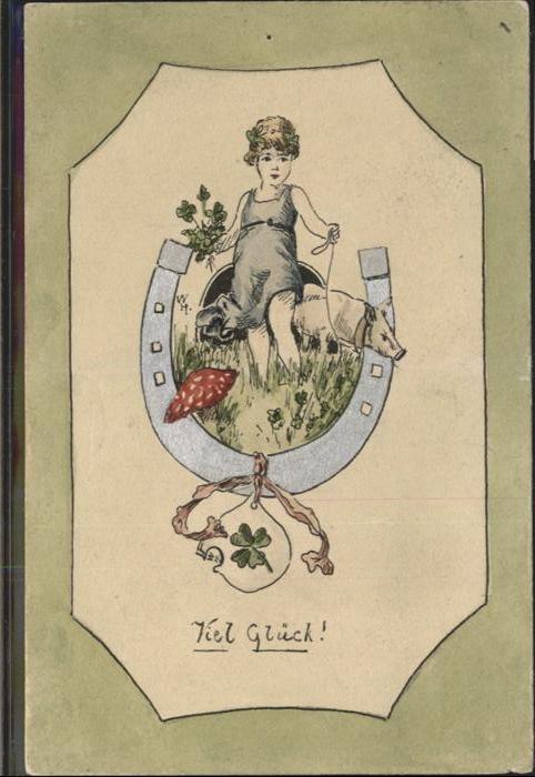 Hufeisen Glück Kind Schwein