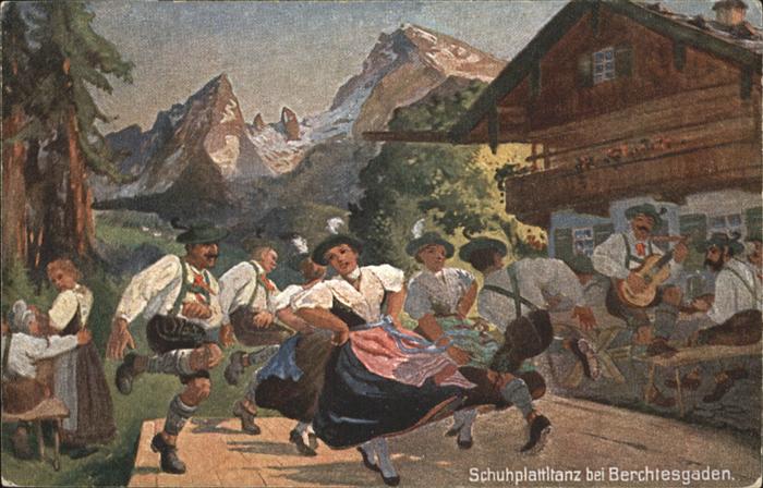 BERCHTESGADEN Bayern Schuhplattltanz Trachten Tanzen