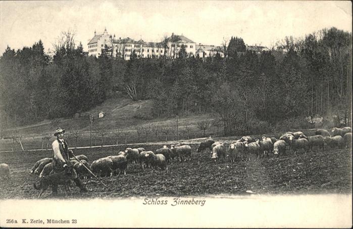 Zinneberg Schloss Hirte Schafe