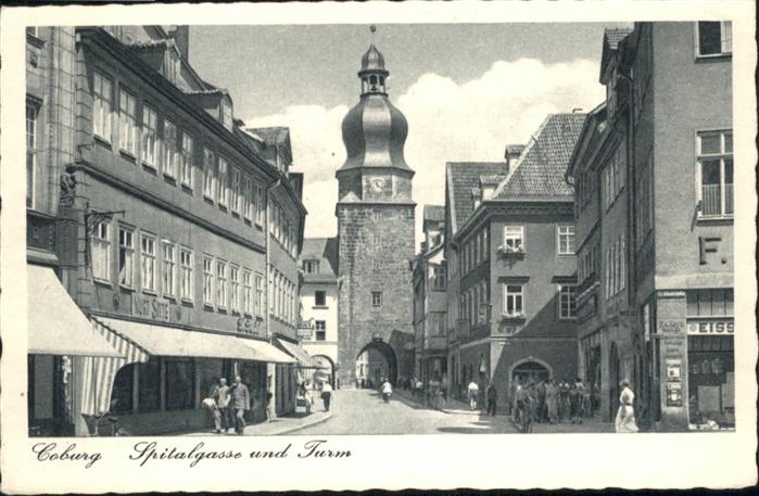 Coburg Bayern Spitalgasse Turm