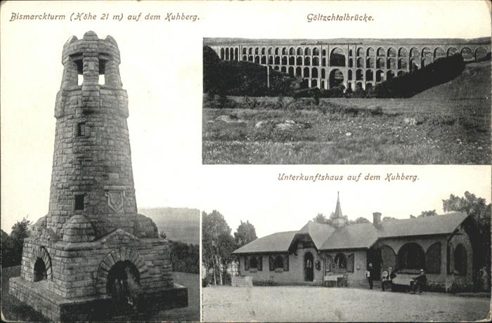 Mylau Bismarckturm Kuhberg Göltzchtalbrücke U