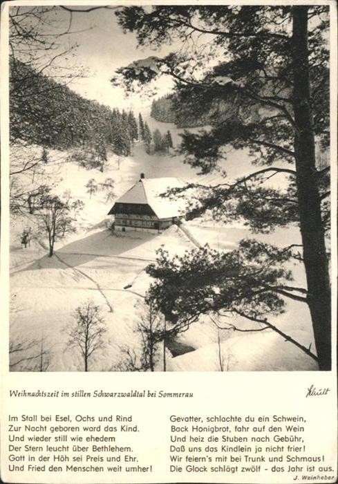 Sommerau Bayern Winterliches Schwarzwaldtal