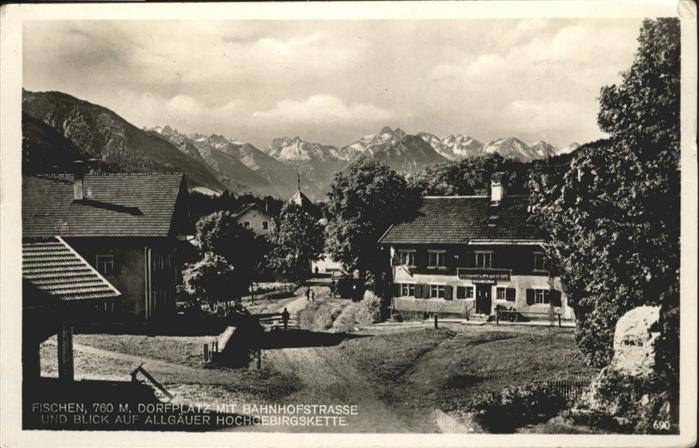 Fischen Allgaeu Dorfplatz Bahnhofstrasse Allgäuer Hochg