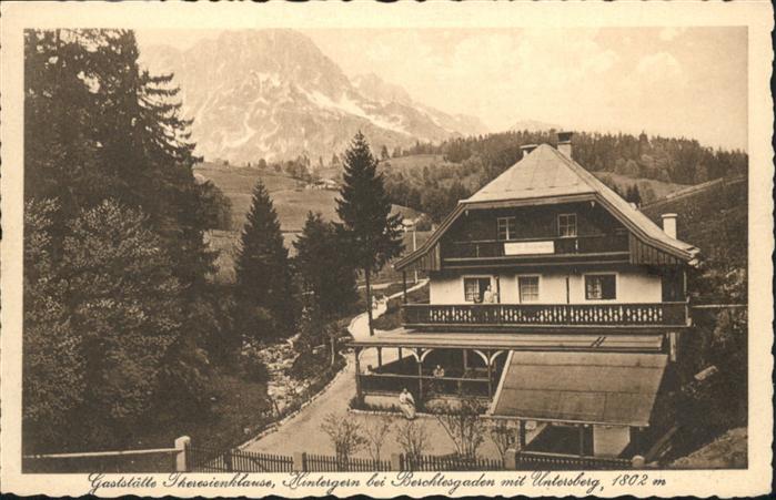 Berchtesgaden Gaststätte theresienklause
Hintergein