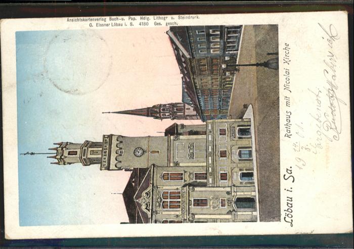 Loebau Sachsen Löbau Rathaus Nicolai Kirche