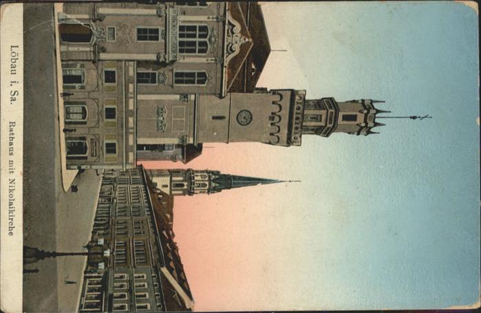 Loebau Sachsen Löbau Rathaus Nikolai Kirche