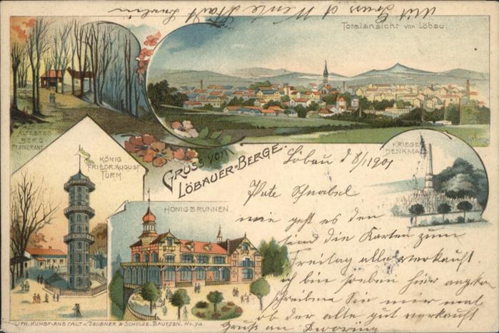 Loebau Sachsen Löbau König Friedrich August Turm Berg