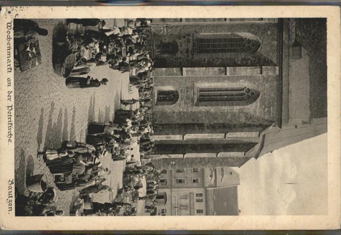 Bautzen Sachsen Wochenmarkt Petri Kirche