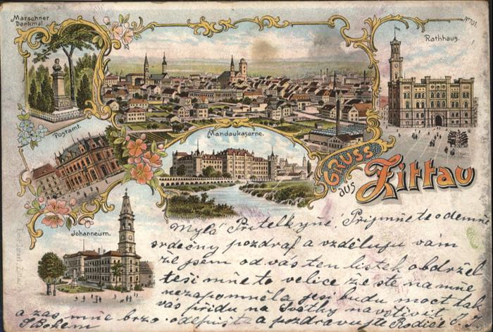 Zittau Postamt Mandaukaserne Rathaus Johanneum