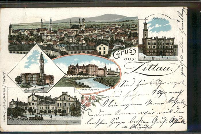 Zittau Johanneum Mandaukaserne Rathaus Bahnhof