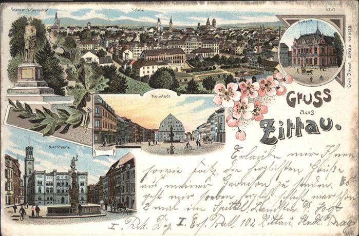 Zittau Postamt Neustadt Marktplatz