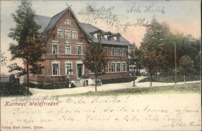Zittau [Stempelabschlag] Kurhaus Waldfrieden