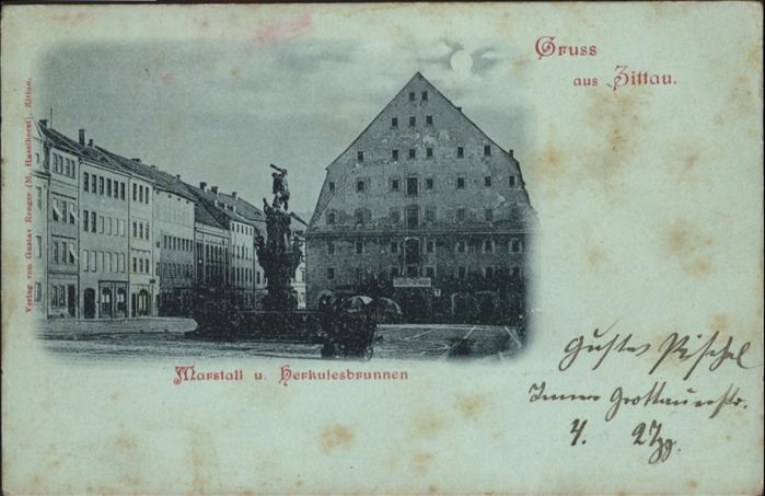 Zittau Marstall Herkulesbrunnen