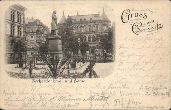CHEMNITZ Sachsen Becker Denkmal Boerse