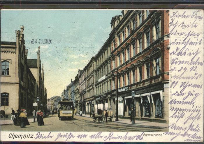 Chemnitz Poststrasse Strassenbahn