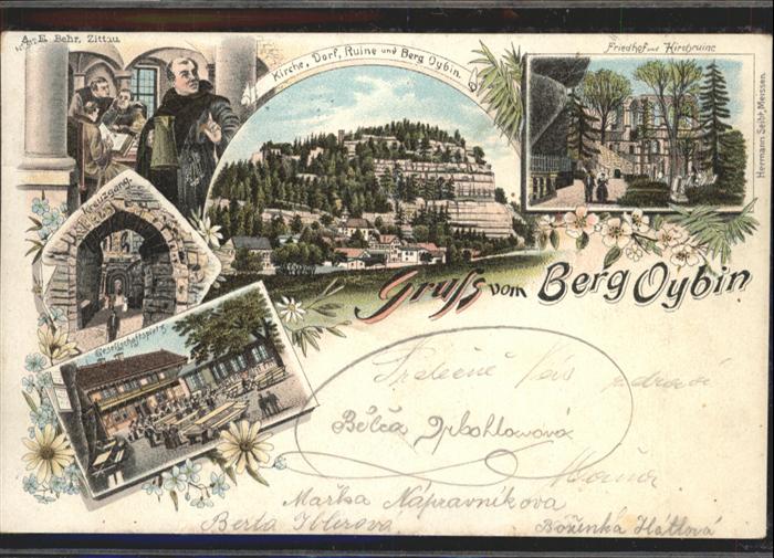 Oybin Kirche Ruine Friedhof Kirchruine Kreuzg